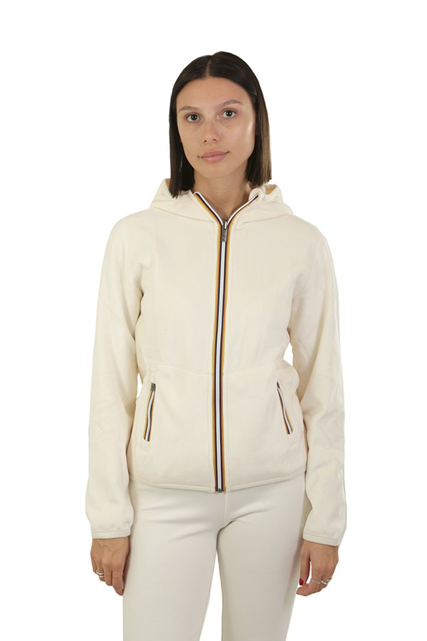 Giubbino K-Way Lily Velour Polar Double White G