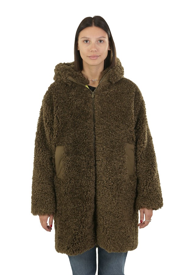 Cappotto Save the Duck Angelica Bark Green