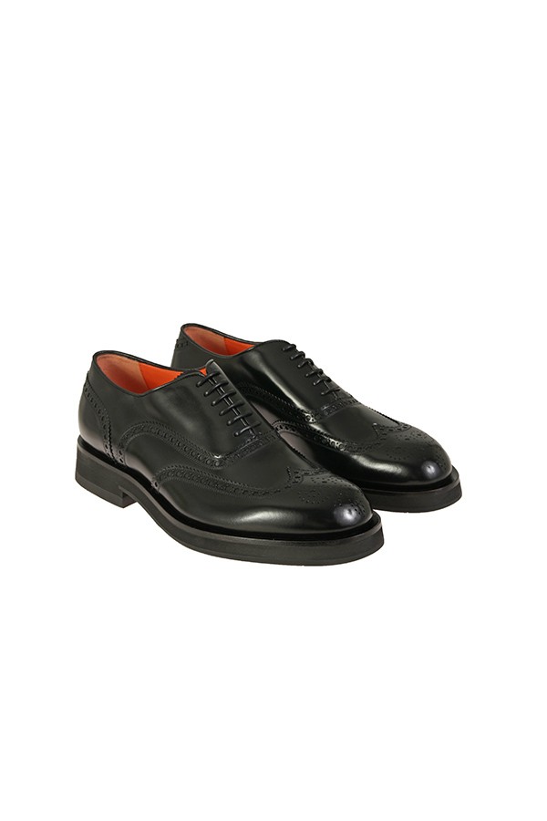 Scarpa Santoni Stringata Nero